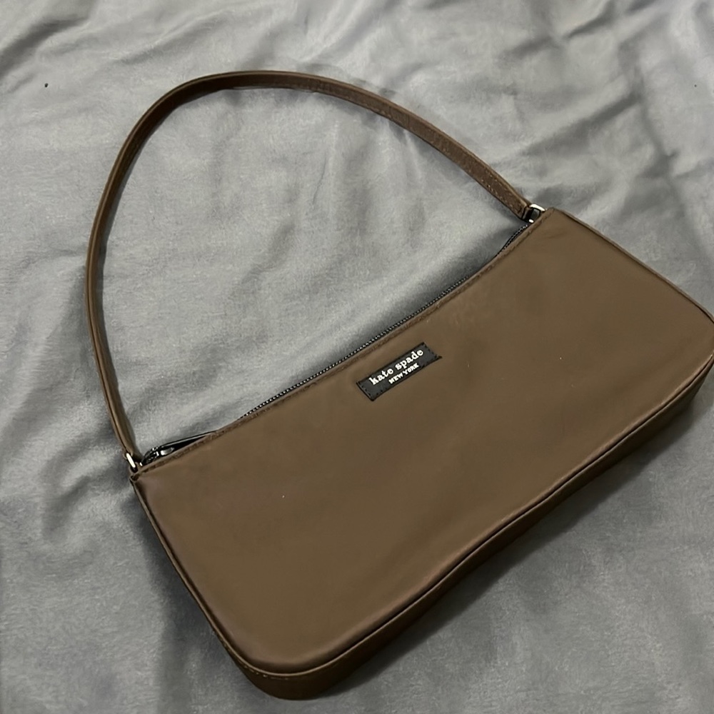 Brown shoulder bag before customization